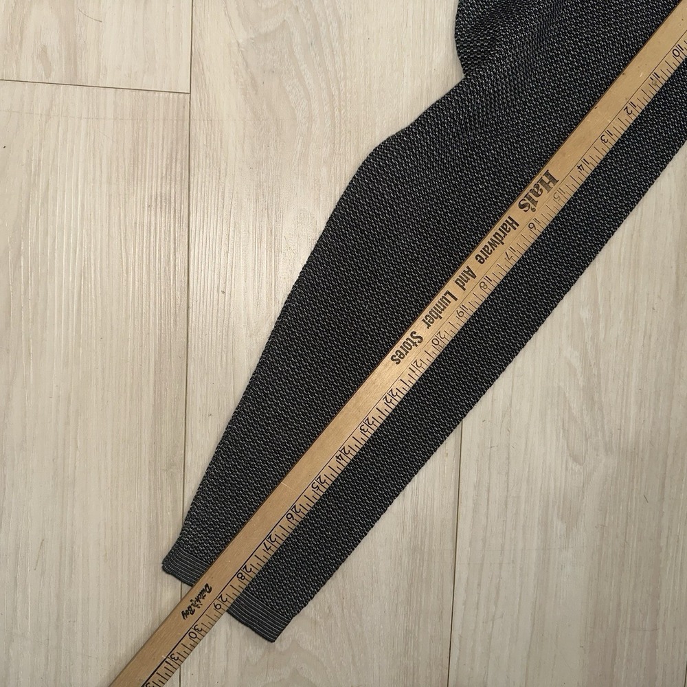 Vintage St. Croix Knits Men's Sweater Size L Cotton Blend Black Birds Eye Preppy - Picture 7 of 8